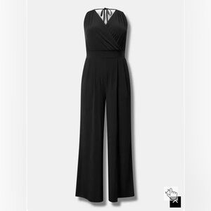 NWT Torrid Studio Knit Surplice Tie Back Jumpsuit